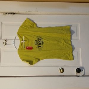 alphabet brand New Tee shirt Yellow size XXL 100% cotton "Good Things Take Time"